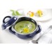 Кастрюля емальована для супів, соусів з кришкою, 300 мл, колір синій, Hendi