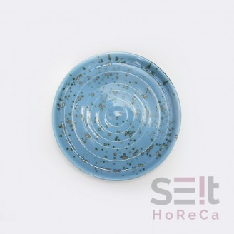 Тарілка кругла з вертикальним бортом 20 см синій, Ceramics