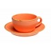 Чашка чайна 207 мл з блюдцем 15 см Seasons Orange, Porland