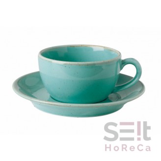 Чашка чайна 207 мл з блюдцем 15 см Seasons Turquoise, Porland