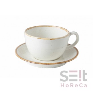 Чашка чайна 320 мл с блюдцем 15 см Seasons Beige, Porland