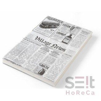 Пергаментний папір "Газетний принт", 200Х250 мм, упаковка 500 шт листів, Germany